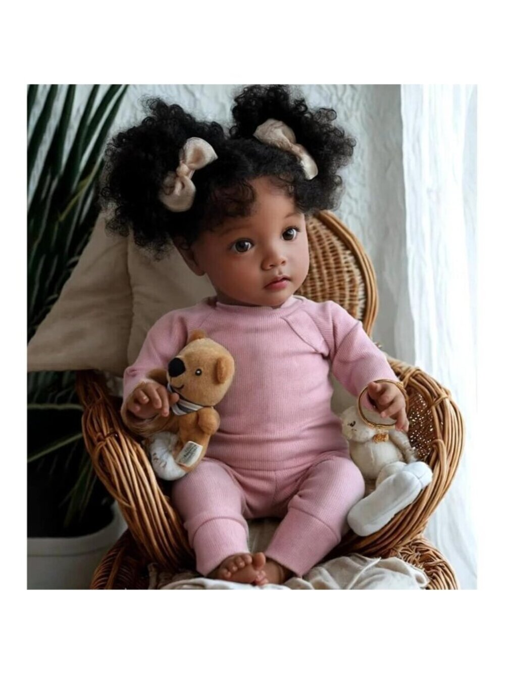 🆕20 Inch Lifelike Reborn Baby Dolls Daisy Black Girl Baby Dolls with Clothes